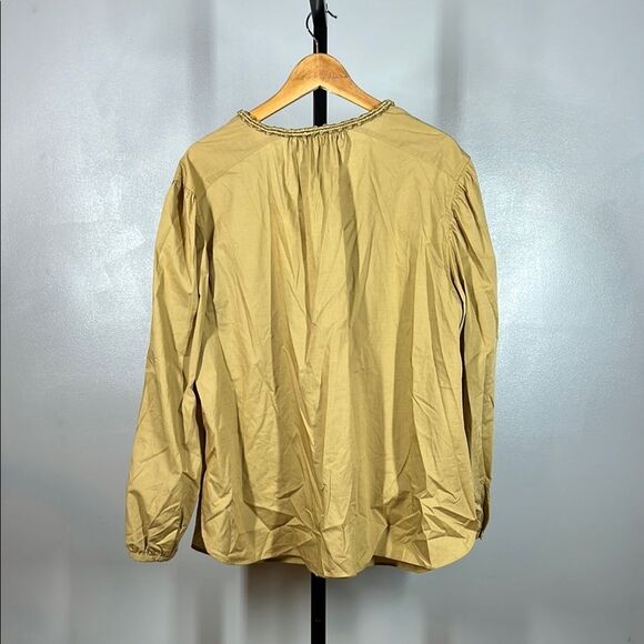 Vince Tan Button Up Blouse. MSRP $325 - Picture 2 of 9